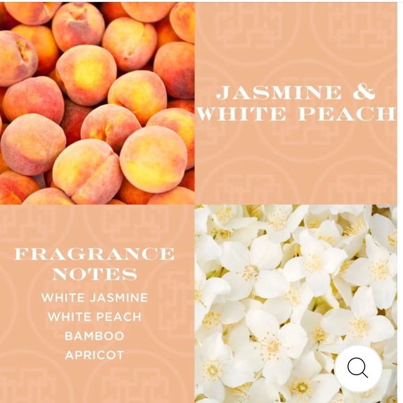 NWT SLATKIN + CO. Candle 3 wick Jasmine & White Peach 14 oz - Picture 5 of 6